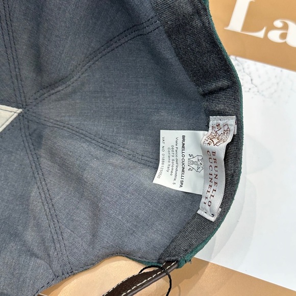 NWT Buccellati Suede Baseball Cap | Forest Green main image 4